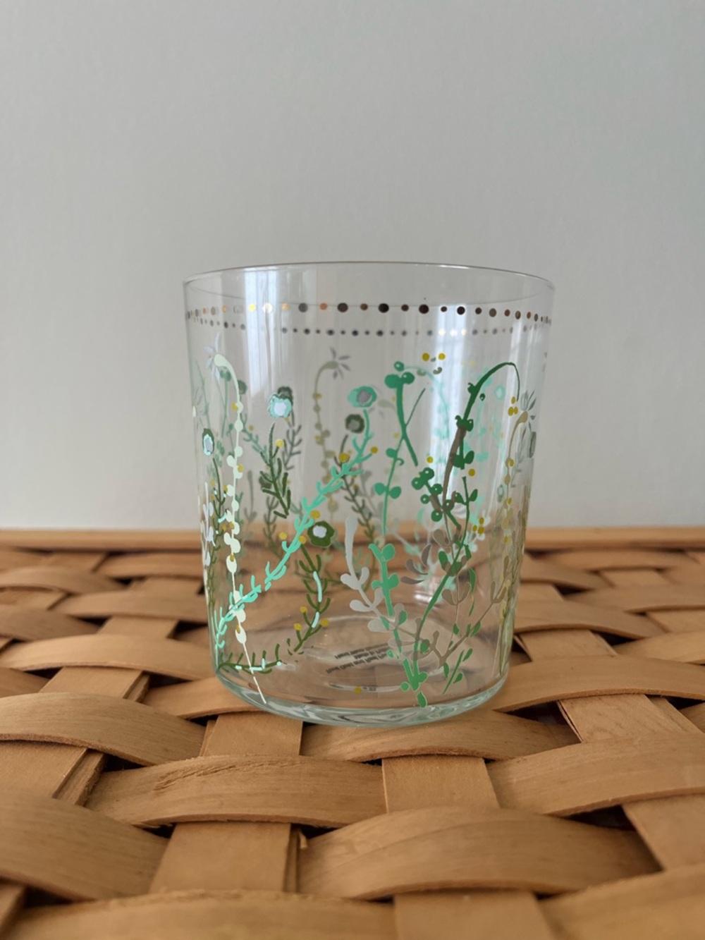 RARE Anthropologie Hand-painted Juice Glass with Gold
